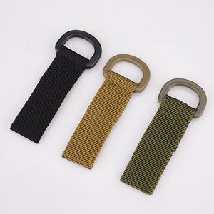 1PC D-Ring Tactical Nylon Webbing Attach Belt Clip Hanging Buckle Multifunctional Carabiner Backpack Strap Outdoor Camping Hook