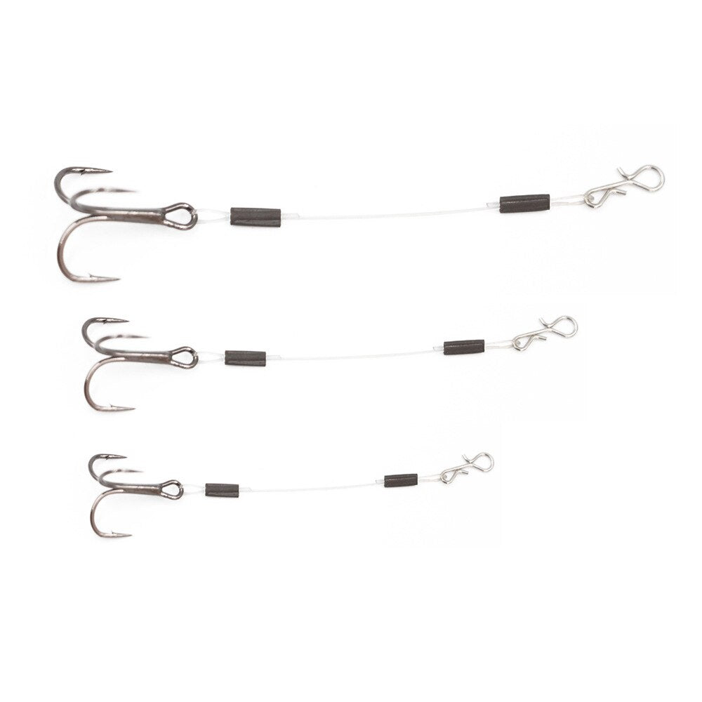 3pcs/card Line Group Fishhook 6/8/10cm Stainless Steel Hook Line Set Sharp Hooks Fish Tackle Tools Fishing Gear Accessories