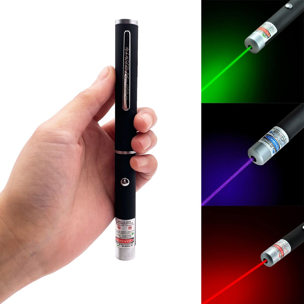 405/532/650Nm Laser Pointer Pen Light Pen Laser Sight 5MW High Power Green Purple Red Dot Military Pointer Small Pocket Tool