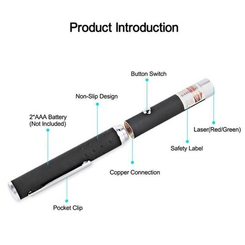 405/532/650Nm Laser Pointer Pen Light Pen Laser Sight 5MW High Power Green Purple Red Dot Military Pointer Small Pocket Tool