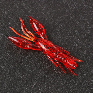 5PCS/10PCS  8cm Hammer Shrimp Fishing Lure Fake Bait Sequins Lobster-type Soft Bait Bionic Grass Shrimp Swimbait
