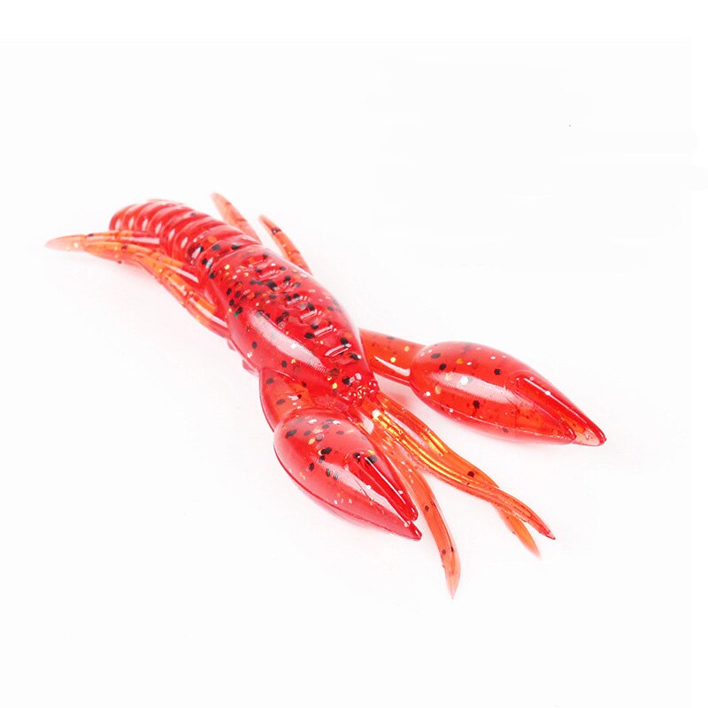 5PCS/10PCS  8cm Hammer Shrimp Fishing Lure Fake Bait Sequins Lobster-type Soft Bait Bionic Grass Shrimp Swimbait