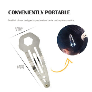 9 IN 1 Stainless Steel Hairpin Multifunctional Tools Portable Camping Self Defense Survival Gear Women Hair Clip Outdoor