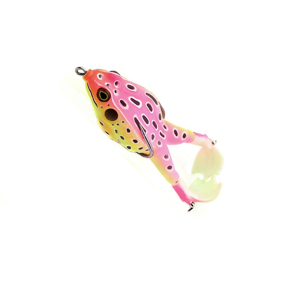 9cm 13.7g Silicone Double Propeller Frog Simulation Lure Black Fish Perch Fake Soft General Bait Float Swimbait Fishing Lures