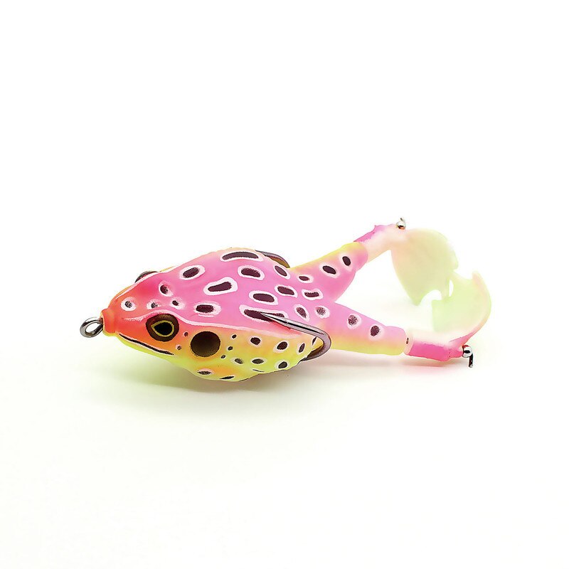 9cm 13.7g Silicone Double Propeller Frog Simulation Lure Black Fish Perch Fake Soft General Bait Float Swimbait Fishing Lures