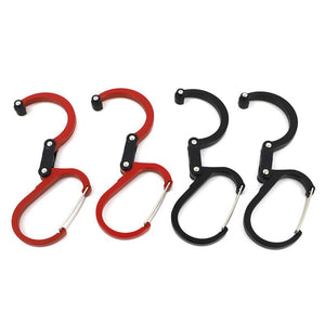 Aluminum Alloy Clip Carabiner Rotating Hook Non-Locking Strong Clips for Camping Fishing Hiking Travel Backpack Out Multi Tool