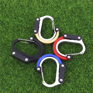 Aluminum Alloy Clip Carabiner Rotating Hook Non-Locking Strong Clips for Camping Fishing Hiking Travel Backpack Out Multi Tool