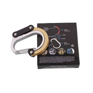 Aluminum Alloy Clip Carabiner Rotating Hook Non-Locking Strong Clips for Camping Fishing Hiking Travel Backpack Out Multi Tool