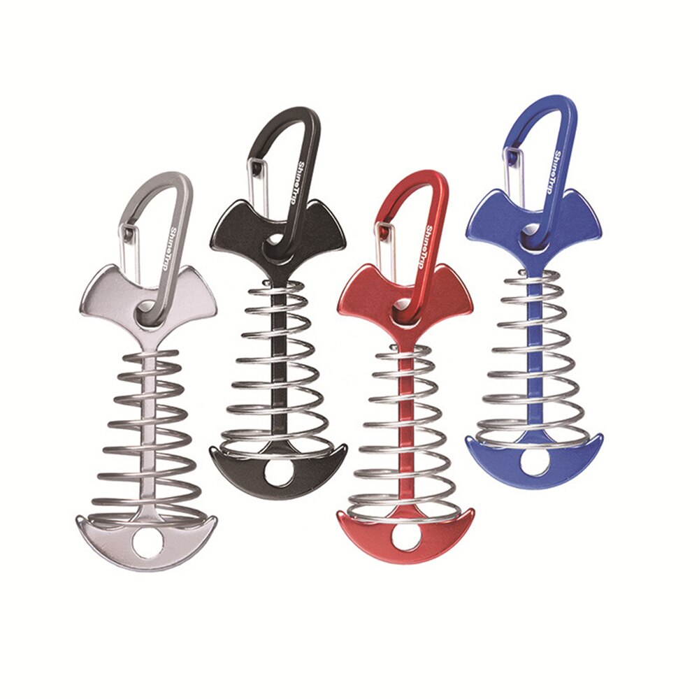 Aluminum Alloy Tent Accessories Outdoor Camping Rope Buckle Fishbone Spring Hook Multifunctional Awning Nail Portable Durable