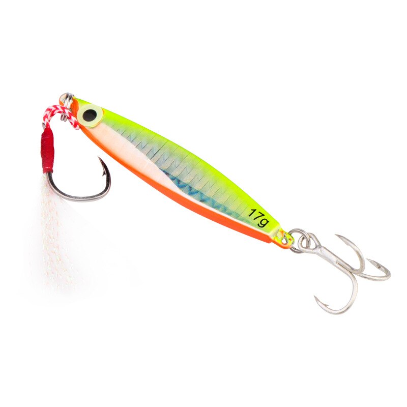 IMA Type 3D-Nature Eyes Iron Luminous Lure Long Shot Metal Bait Lure Sequins Scalloped Hook Fishing Gear Supplies