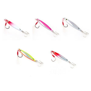 IMA Type 3D-Nature Eyes Iron Luminous Lure Long Shot Metal Bait Lure Sequins Scalloped Hook Fishing Gear Supplies
