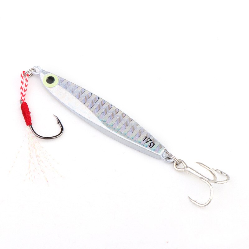 IMA Type 3D-Nature Eyes Iron Luminous Lure Long Shot Metal Bait Lure Sequins Scalloped Hook Fishing Gear Supplies