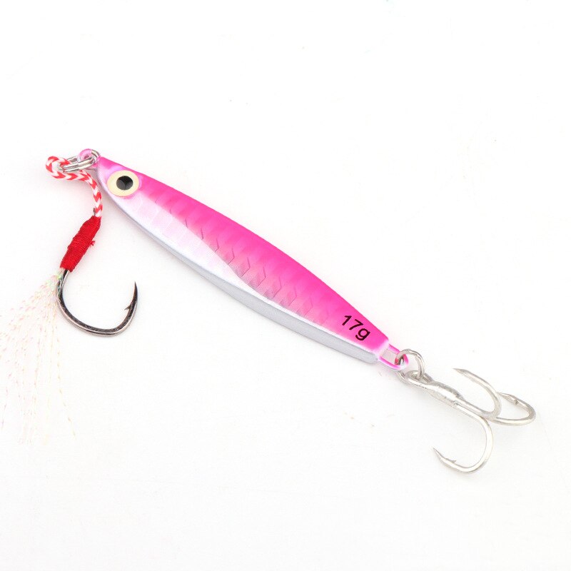 IMA Type 3D-Nature Eyes Iron Luminous Lure Long Shot Metal Bait Lure Sequins Scalloped Hook Fishing Gear Supplies