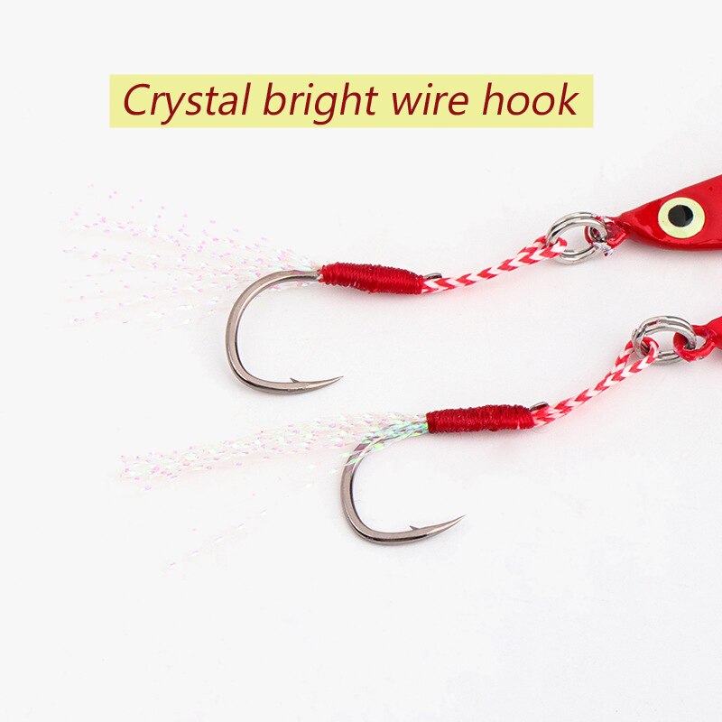 IMA Type 3D-Nature Eyes Iron Luminous Lure Long Shot Metal Bait Lure Sequins Scalloped Hook Fishing Gear Supplies