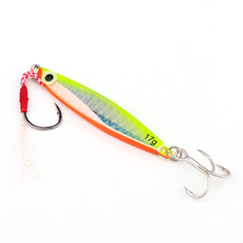 IMA Type 3D-Nature Eyes Iron Luminous Lure Long Shot Metal Bait Lure Sequins Scalloped Hook Fishing Gear Supplies