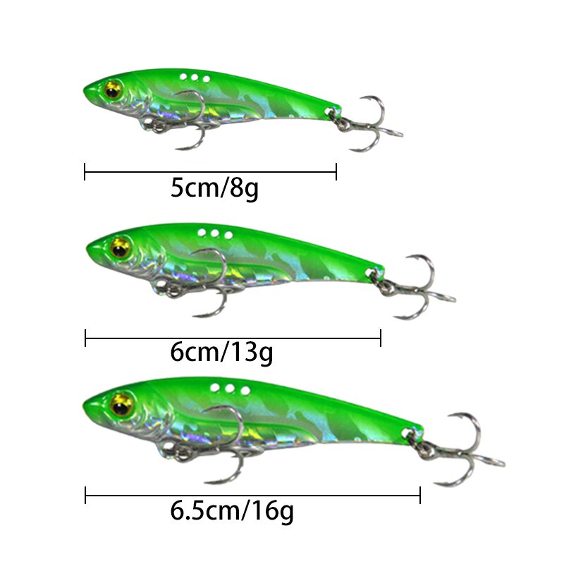 Lu Ya Bait Long Teeth Vib Sequined Metal Long Shot Fake Bait for Freshwater Perch Special Kill Sea Fishing Spanish Mackerel Bait