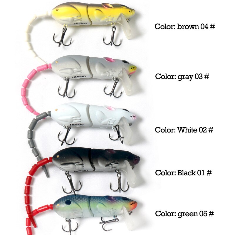 Luya Bait 15.5g 15cm Broken Mouse Minnow Bait Hard Fake Black Bait 5 Color Tackle Products Swimbait Carp Fishing