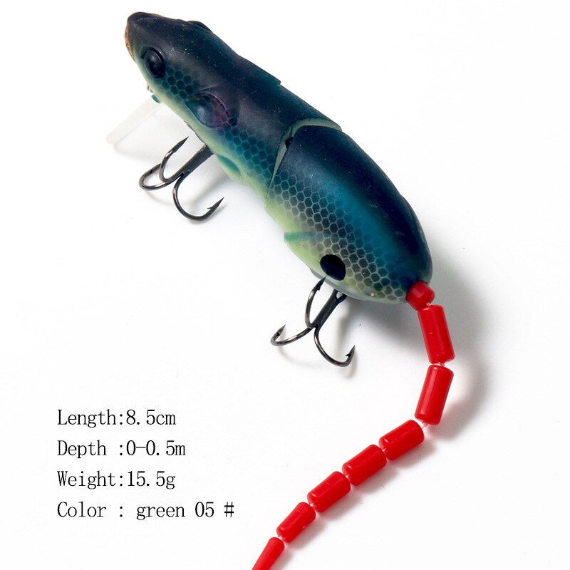 Luya Bait 15.5g 15cm Broken Mouse Minnow Bait Hard Fake Black Bait 5 Color Tackle Products Swimbait Carp Fishing