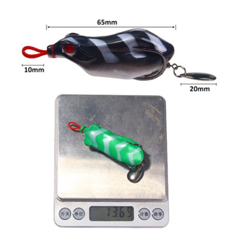 Luya Bait Frog Bait 6.5 Cm/13.7 G Double Hook Sequin Modified Thunder Frog Fishing Specializing In Soft Bait Fishing Tackle