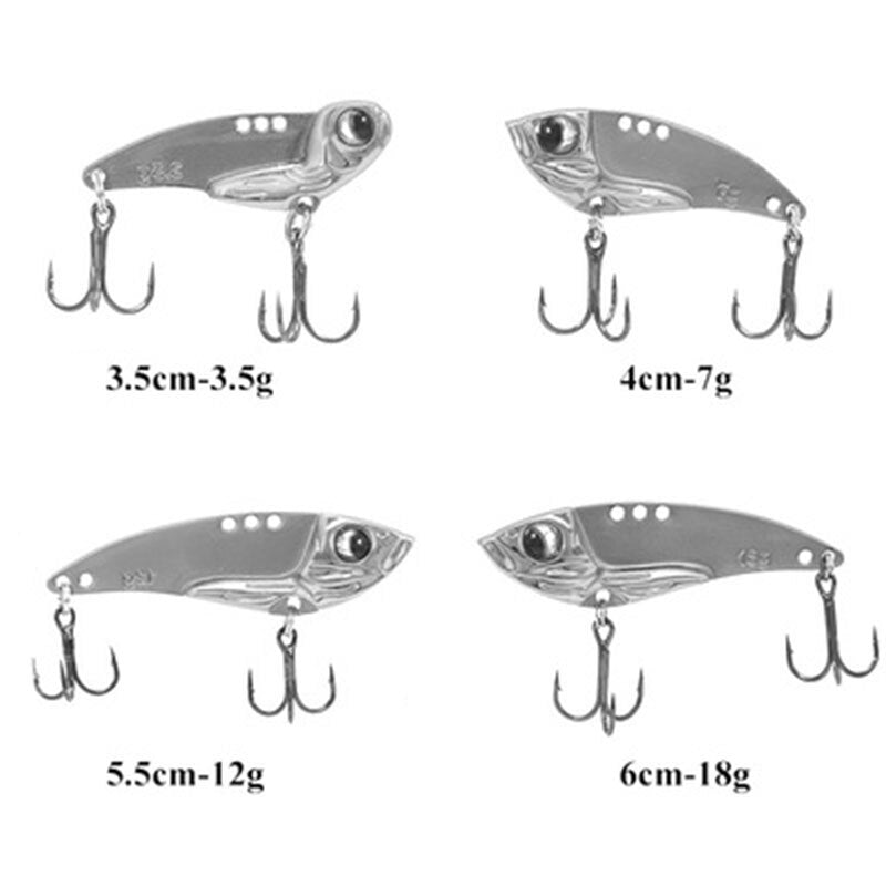 Luya Bait VIB Metal Ares Sequins Simulation Hard Bait Eyeliner Fine-tuning Balance Bait Hard Bait Fishing Tackle with Hook