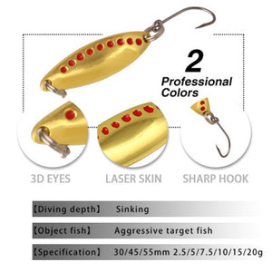 Luya Fishing Bait Artificial Concave Metallic Sequins Rotating Feathered Blood Trough Hook Carp Freshwater Gadgets Accessories