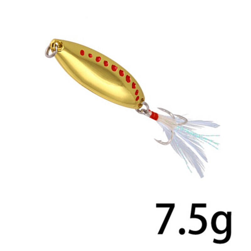 Luya Fishing Bait Artificial Concave Metallic Sequins Rotating Feathered Blood Trough Hook Carp Freshwater Gadgets Accessories