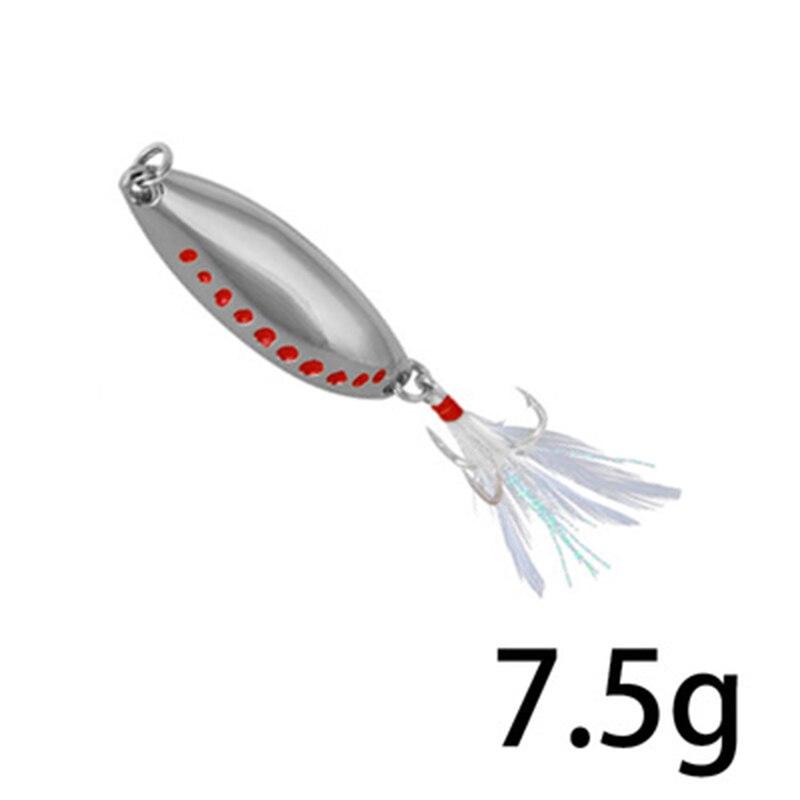 Luya Fishing Bait Artificial Concave Metallic Sequins Rotating Feathered Blood Trough Hook Carp Freshwater Gadgets Accessories