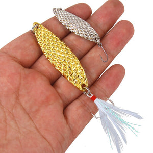 New Lure Bait Product Super Leech Pineapple Masonry Reflective Sequins Feathered Metal Long Shot Underwater Rotating Artificial