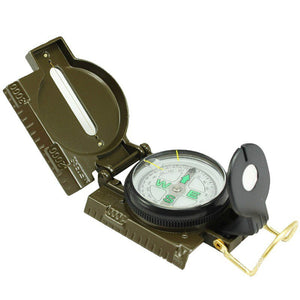 Outdoor Portable Survival Compass Army Green Folding Metal Military Multifunctional Tool Emergency Navigators North Pointer