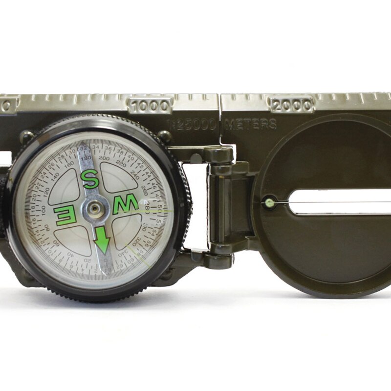 Outdoor Portable Survival Compass Army Green Folding Metal Military Multifunctional Tool Emergency Navigators North Pointer
