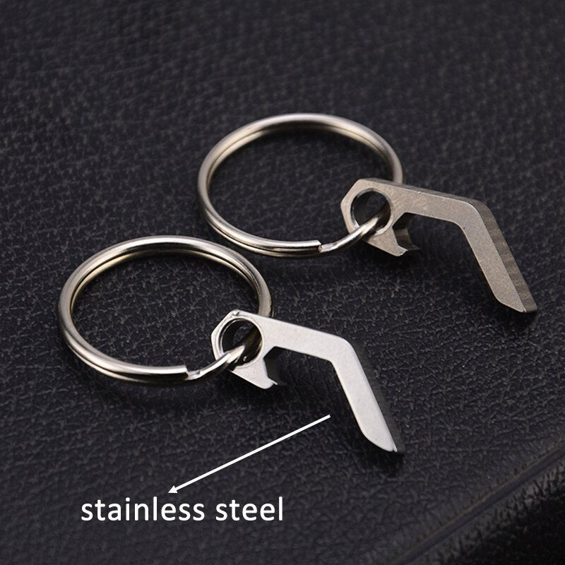 Portable Mini Bottle Opener Stainless Steel Titanium Alloy Key Ring Carry Easily Bar Tool Kitchen Accessories Beer Soda Openers