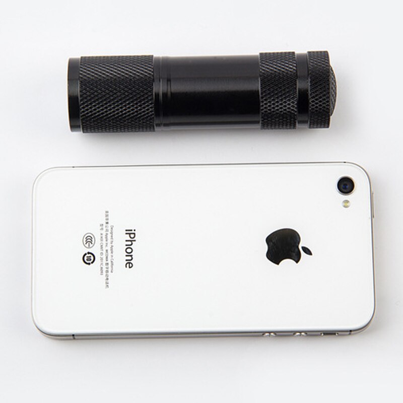 Portable Mini Size Aluminum Build Flashlight 9 LEDs Fly Tying UV Curing Lamp Fishing UV Torch Light Fishing Gear Accessories