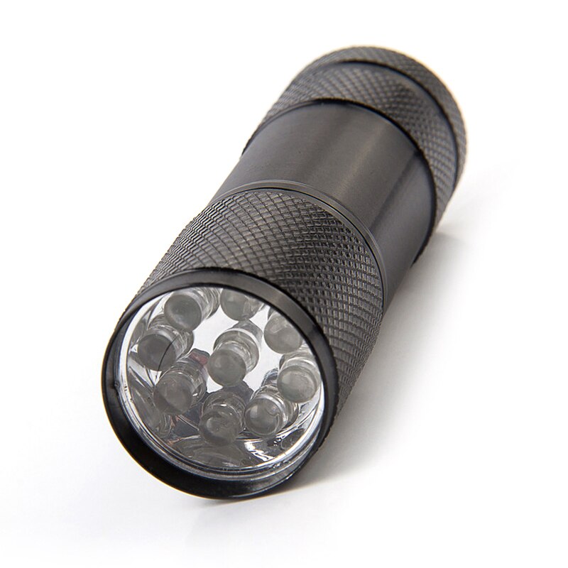 Portable Mini Size Aluminum Build Flashlight 9 LEDs Fly Tying UV Curing Lamp Fishing UV Torch Light Fishing Gear Accessories