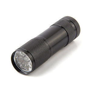 Portable Mini Size Aluminum Build Flashlight 9 LEDs Fly Tying UV Curing Lamp Fishing UV Torch Light Fishing Gear Accessories