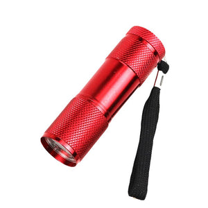Portable Mini Size Aluminum Build Flashlight 9 LEDs Fly Tying UV Curing Lamp Fishing UV Torch Light Fishing Gear Accessories