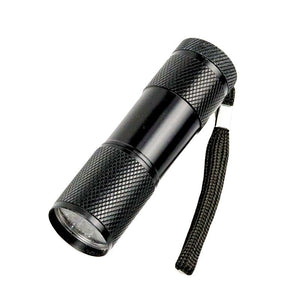 Portable Mini Size Aluminum Build Flashlight 9 LEDs Fly Tying UV Curing Lamp Fishing UV Torch Light Fishing Gear Accessories